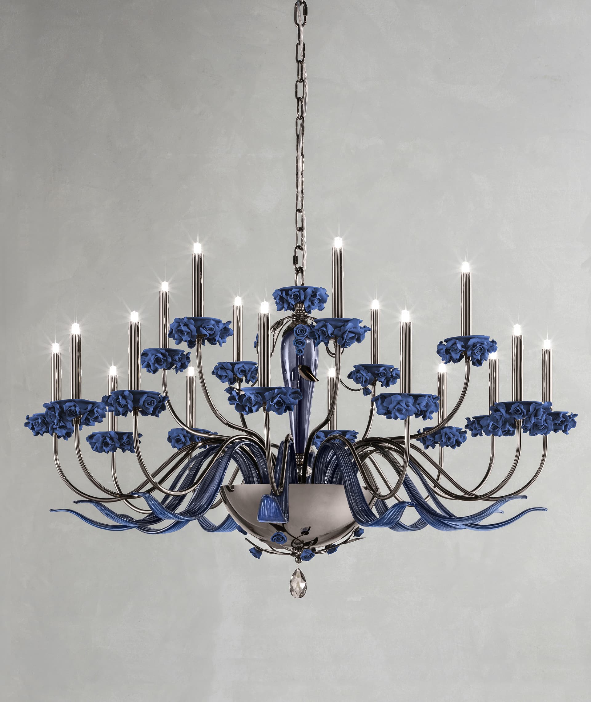 Euroluce Light of Italy Bora L12+6 Blue