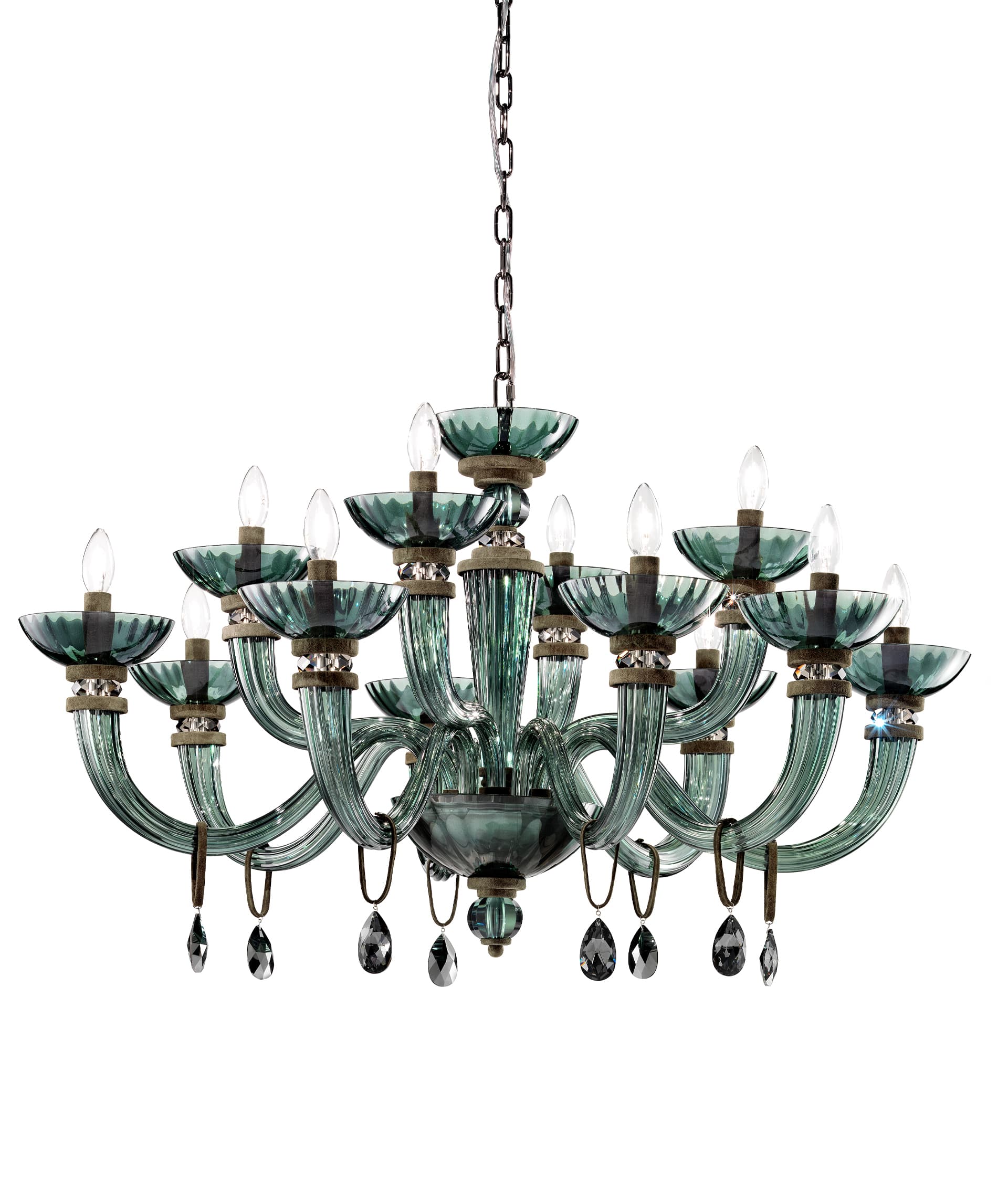 Euroluce Light of Italy Dahlia L8+4 Viridian