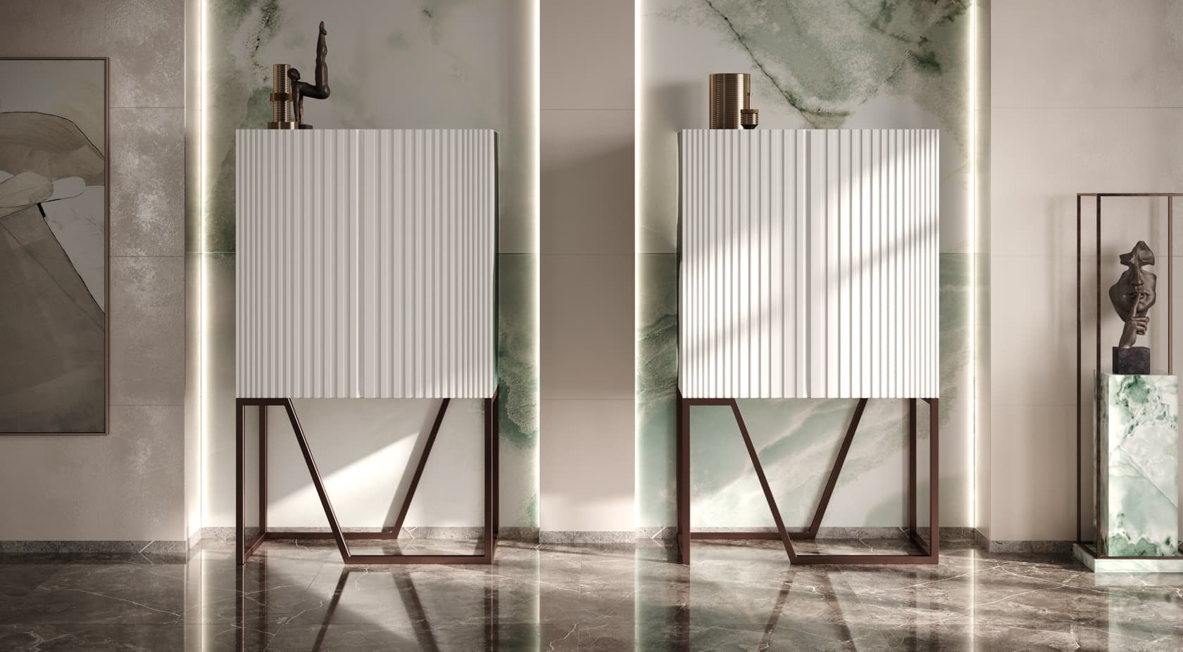 Epoque by Egon Furstenberg Cianite Cabinet