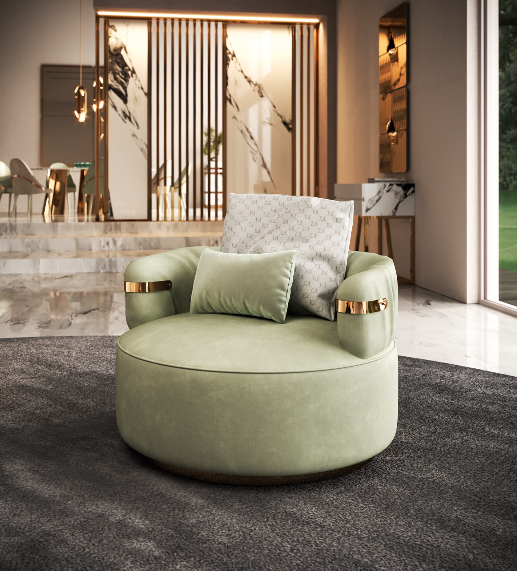 Epoque by Egon Furstenberg Zamia Armchair