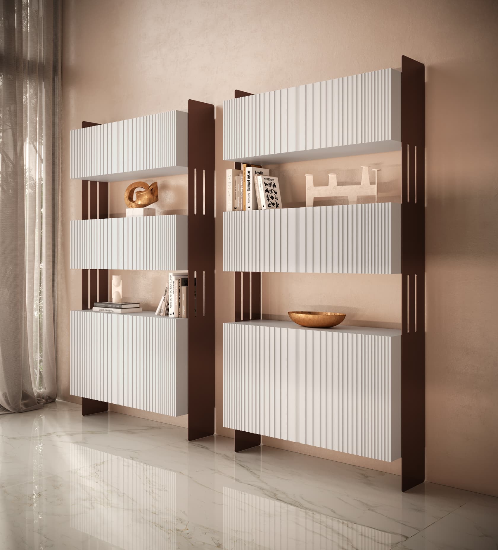 Epoque by Egon Furstenberg Cianite Bookcase