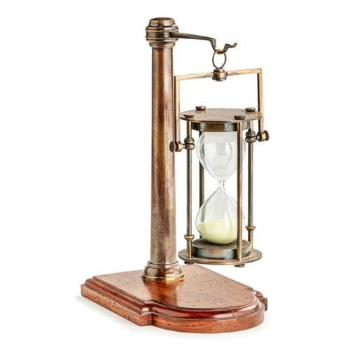 Authentic Models Bronzed 30 min Hourglass with Stand