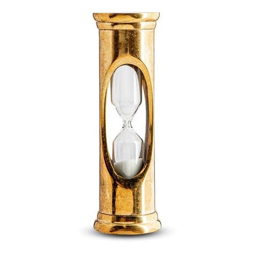 Authentic Models Brass 3 minute Sandglass