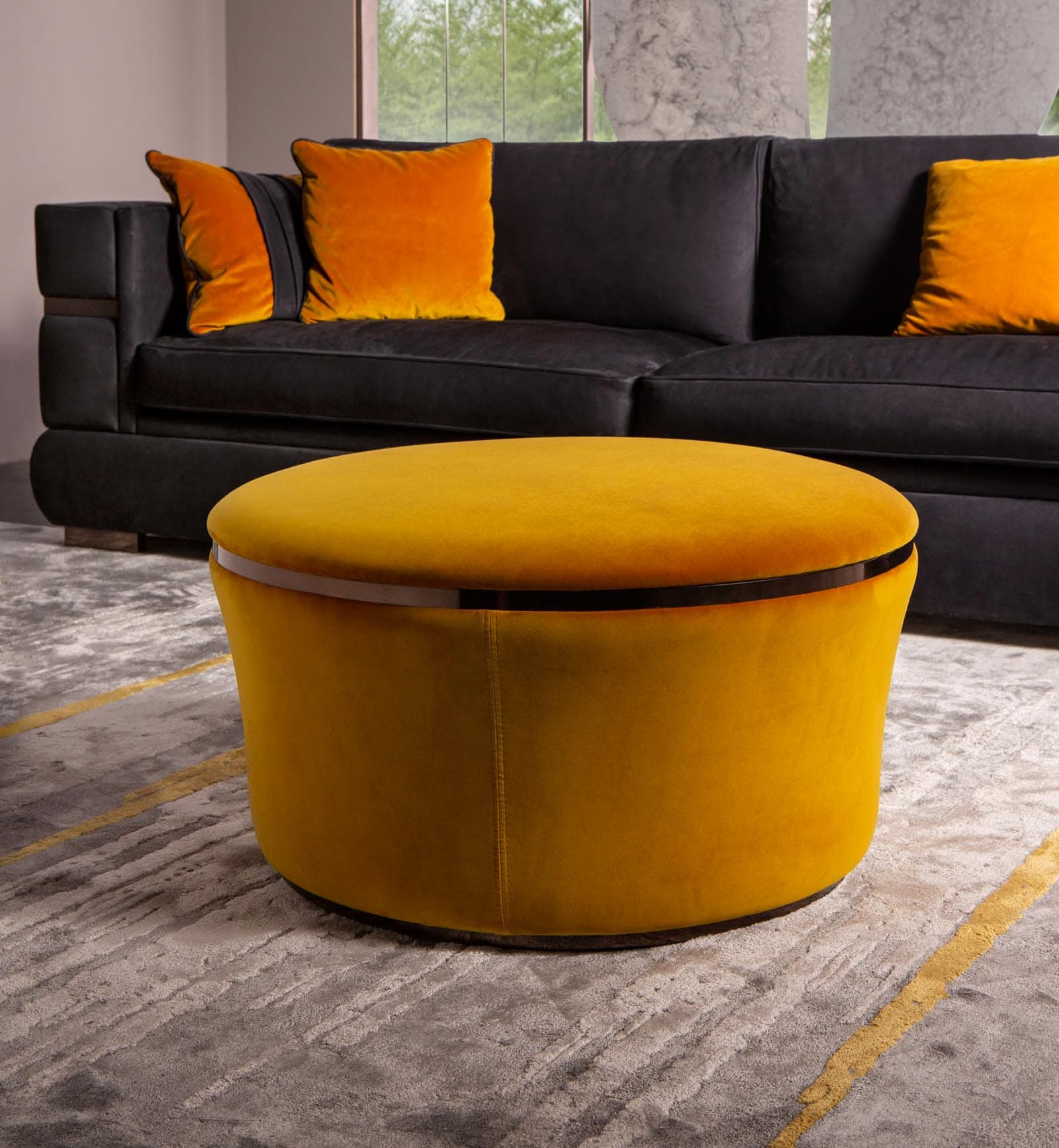 Epoque by Egon Furstenberg Neon Pouf