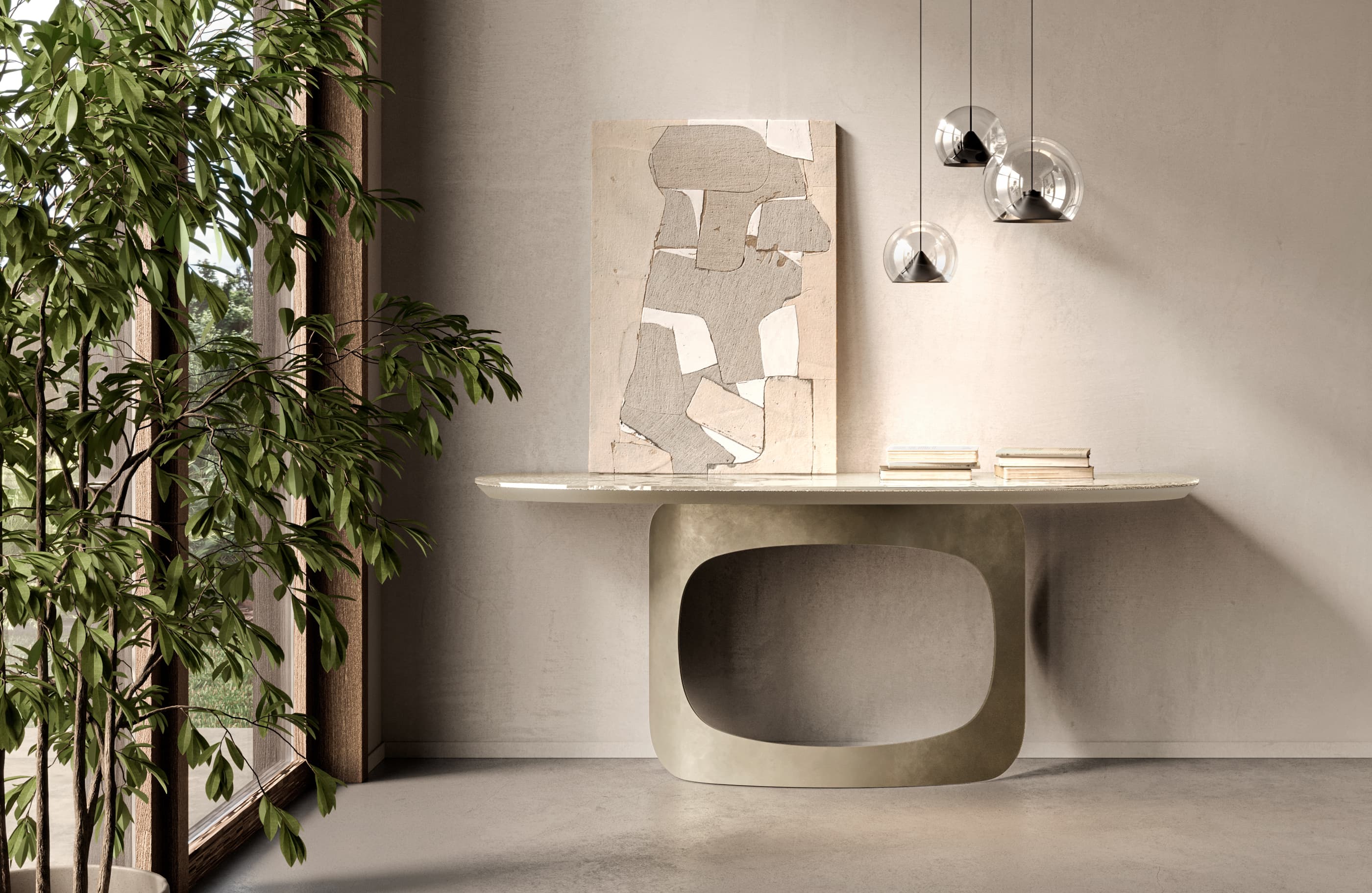 Eforma POLIFEMO CONSOLE top glass