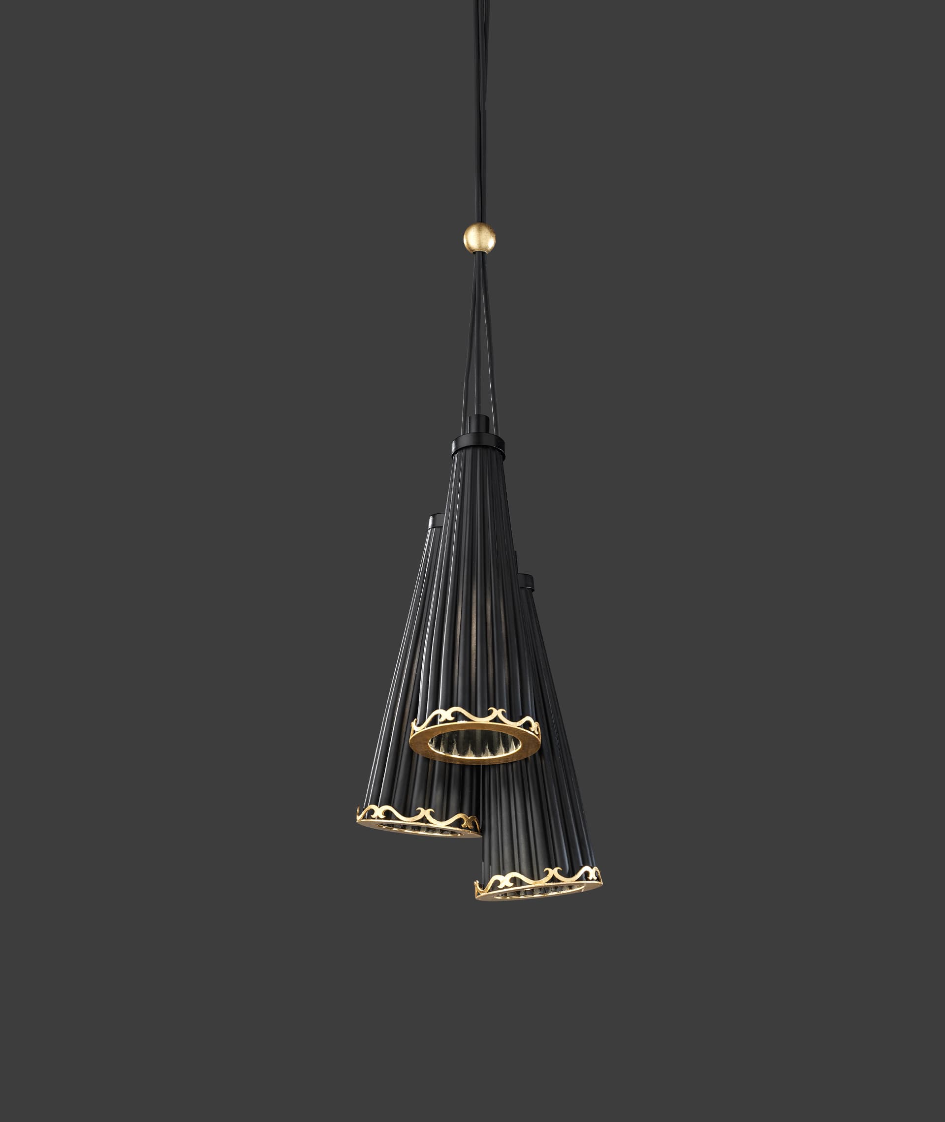 Euroluce Light of Italy Julienne Black&Gold S3