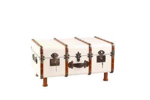 Authentic Models Stateroom Trunk Table,Off White