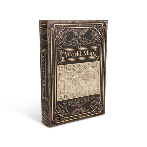 Authentic Models Safe Book World Map