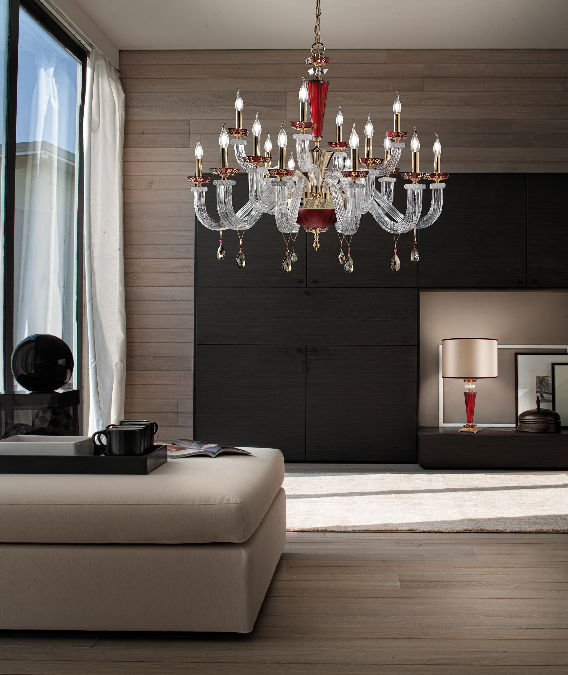 Euroluce Light of Italy Museum L8+4+4 Ruby