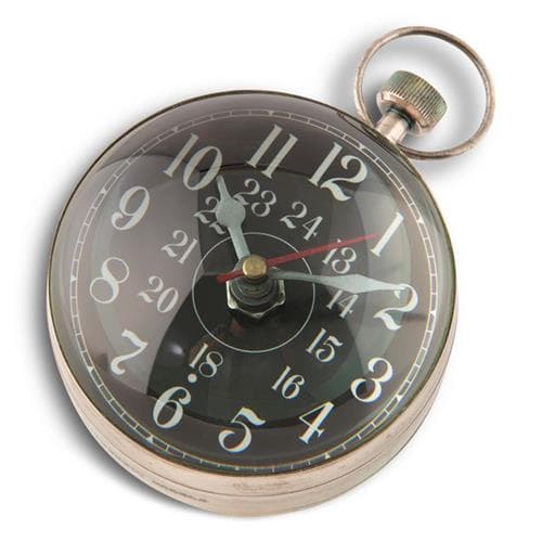 Authentic Models Eye of Time Clock, Silver