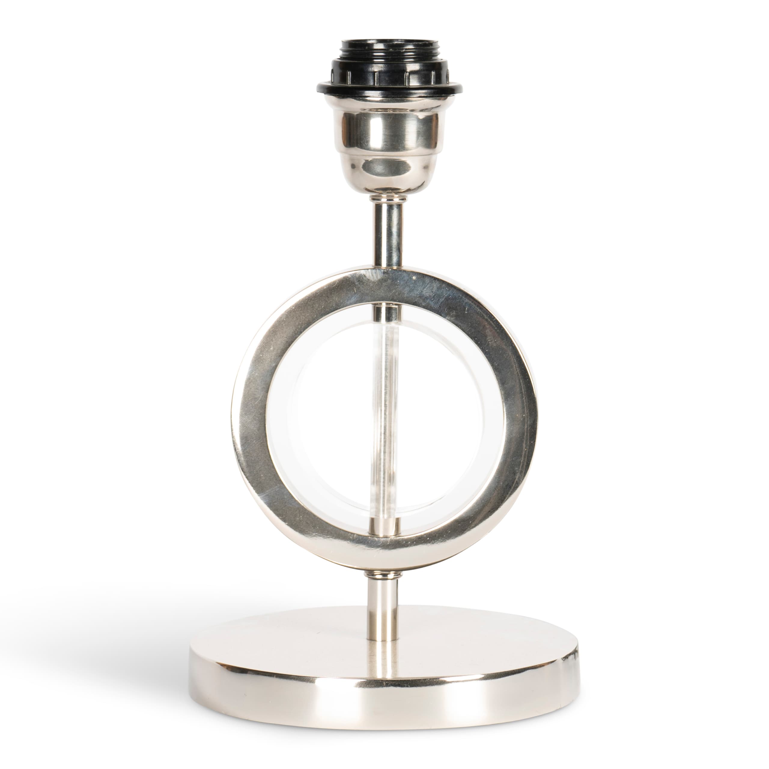 Authentic Models Art Deco Circle Lamp Single, Silver