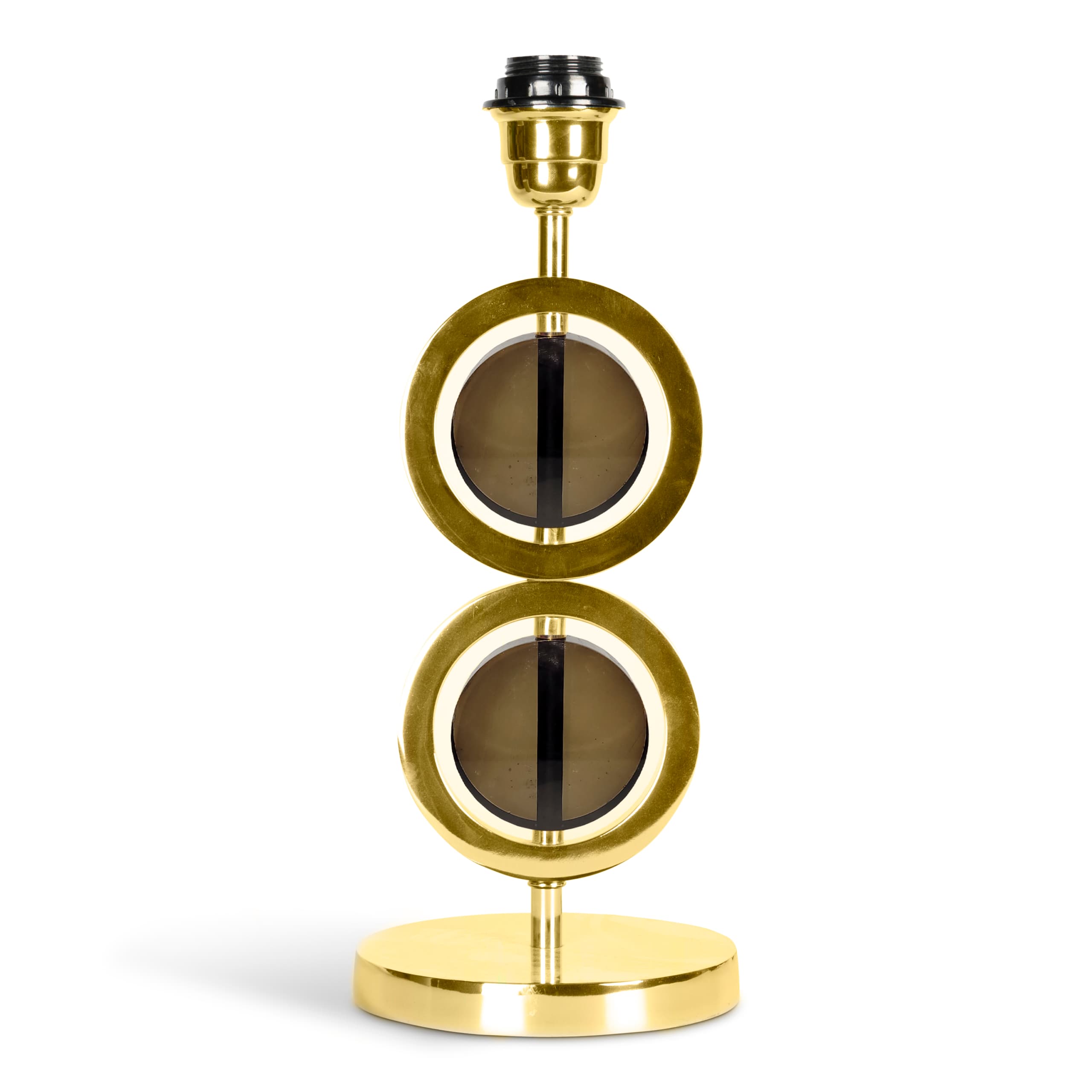 Authentic Models Art Deco Circle Lamp Double, Gold