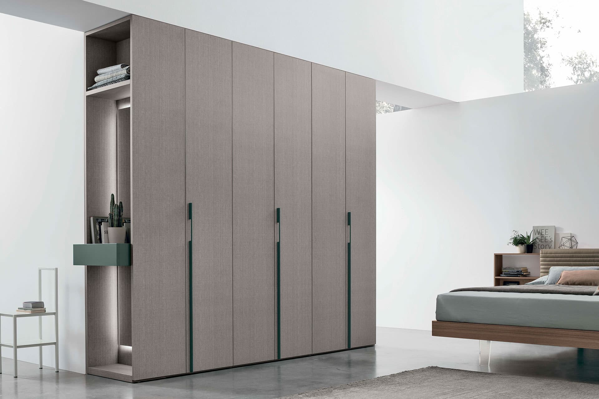 Tomasella Open end compartment hinged wardrobe