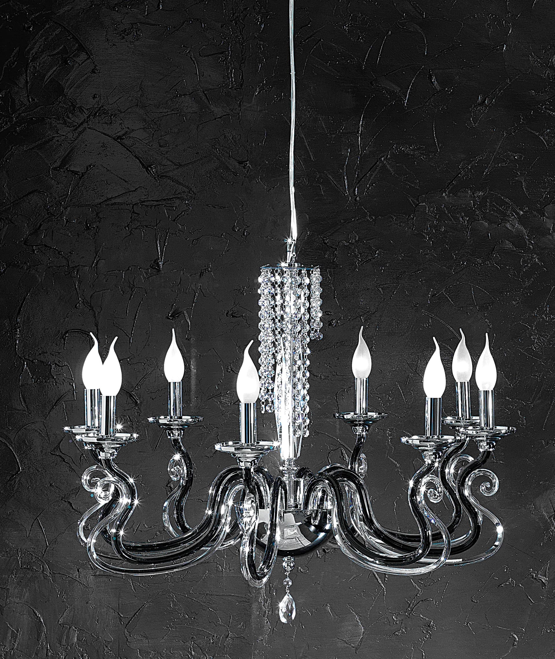 Euroluce Light of Italy Venice Superlux L8 Black