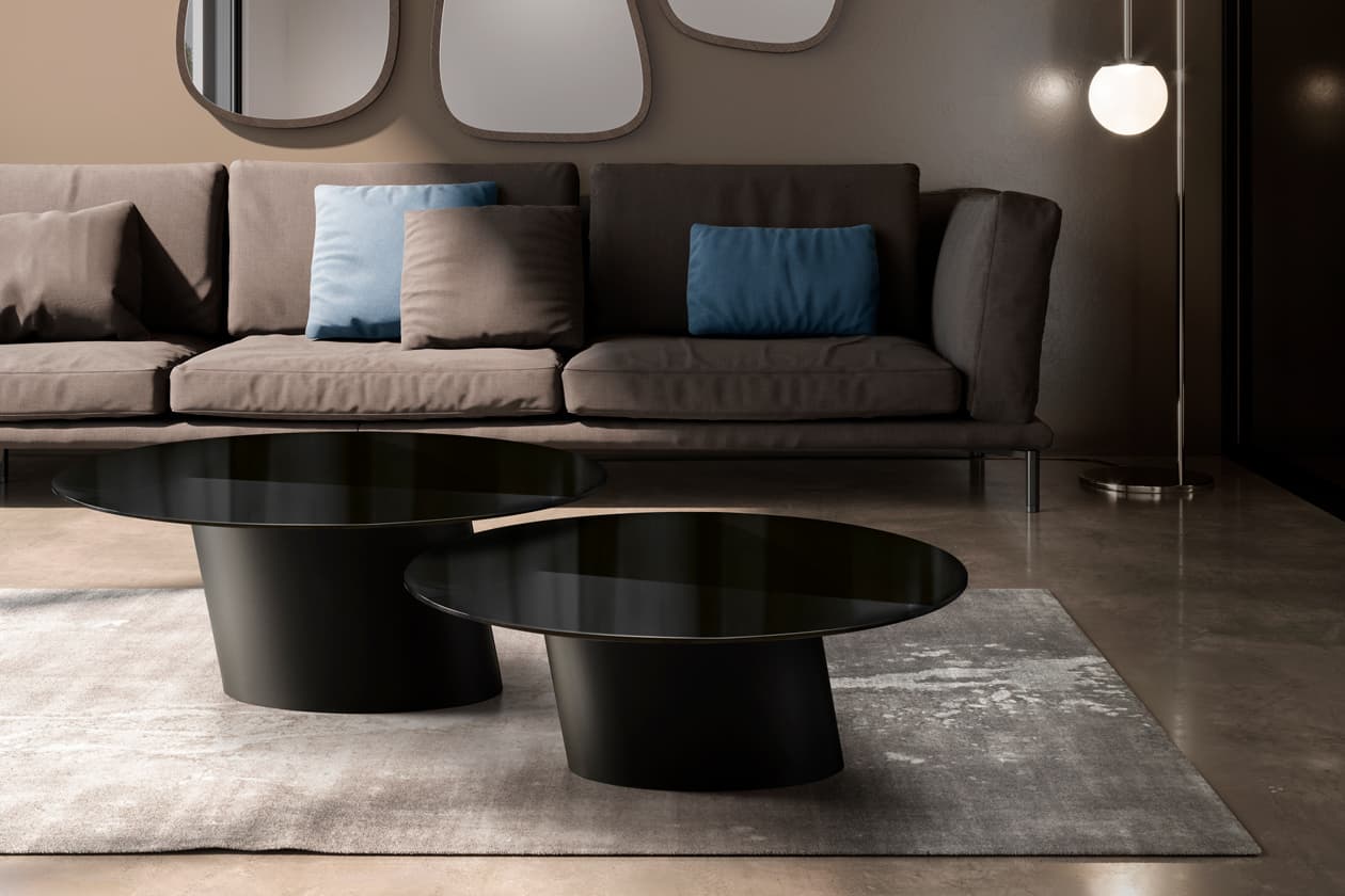 Eforma DORADO LOW glass top