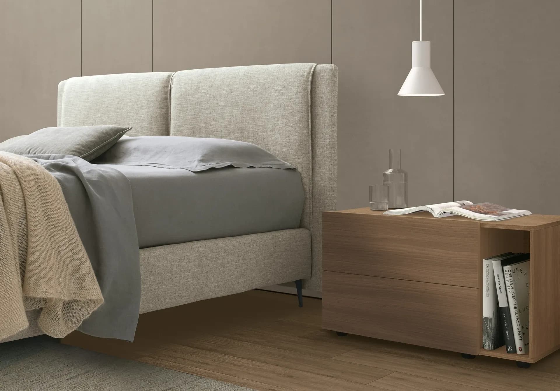 Tomasella Gemini upholstered bed
