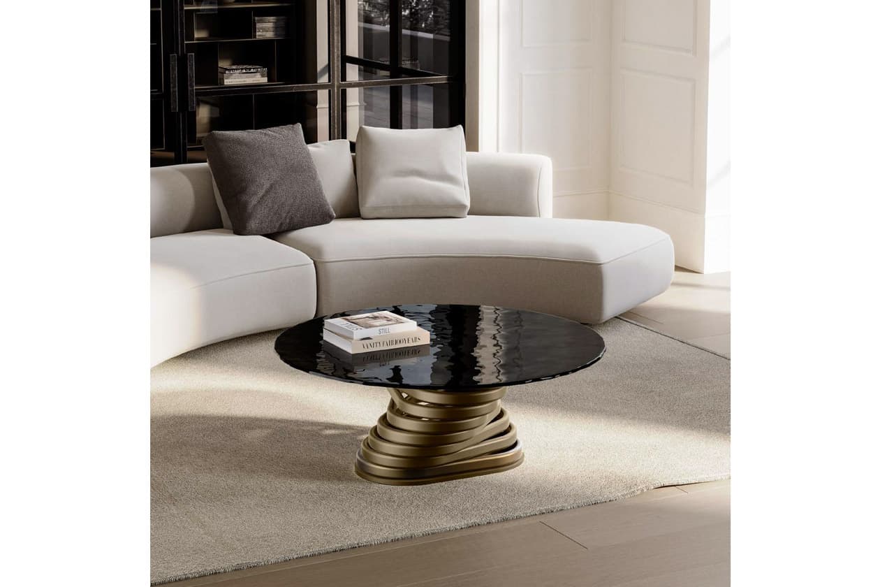 Eforma ROTOLO LOW glass top