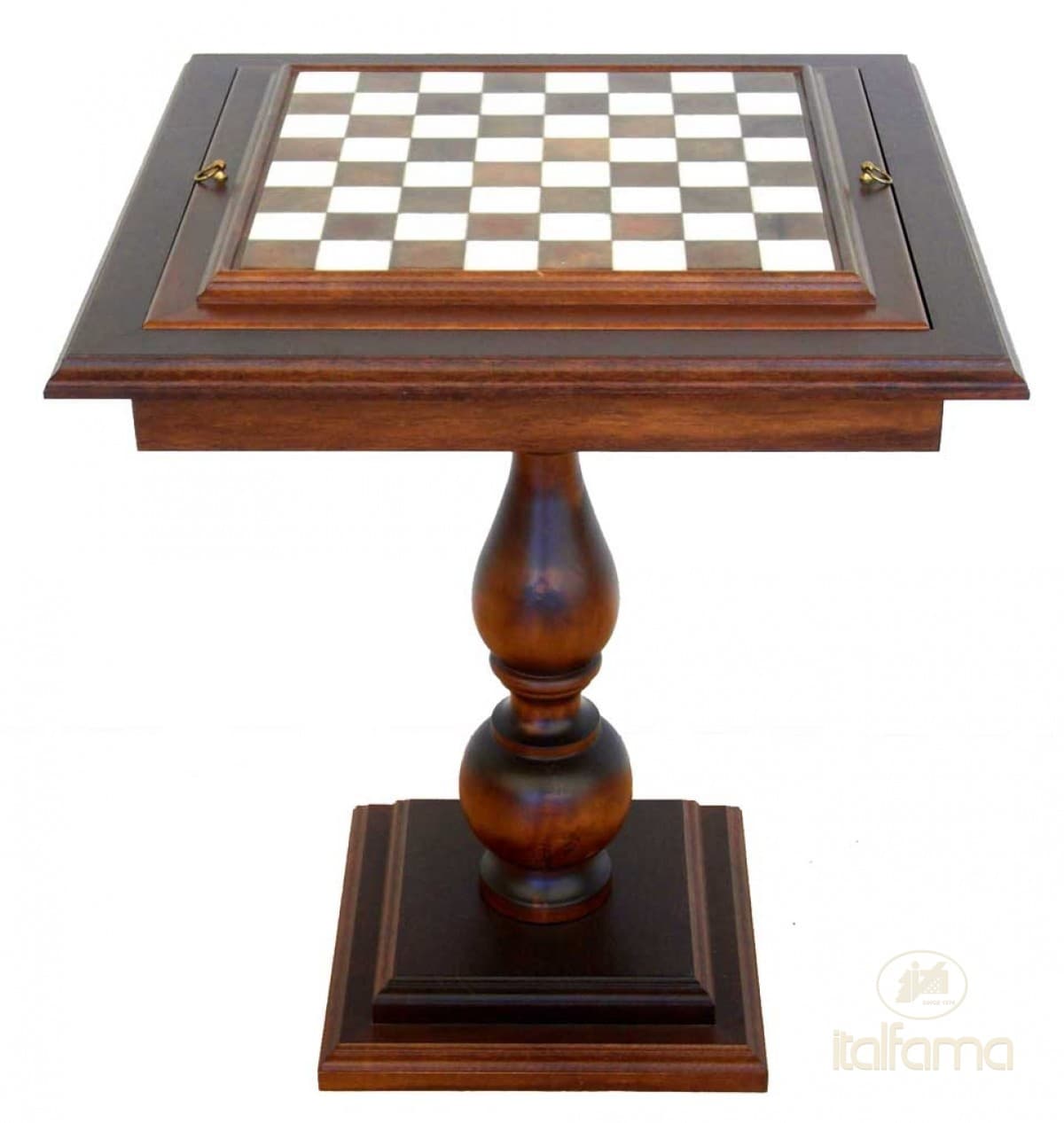 Italfama TILIA WOOD CHESSTABLE WITH MARBLE TOP AND CHESS COMPARTMENTS