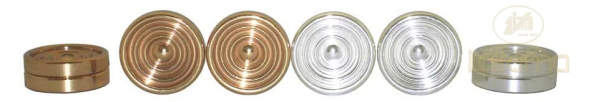 Italfama GOLD/SILVER PLATED SOLID BRASS CHECKERS SET