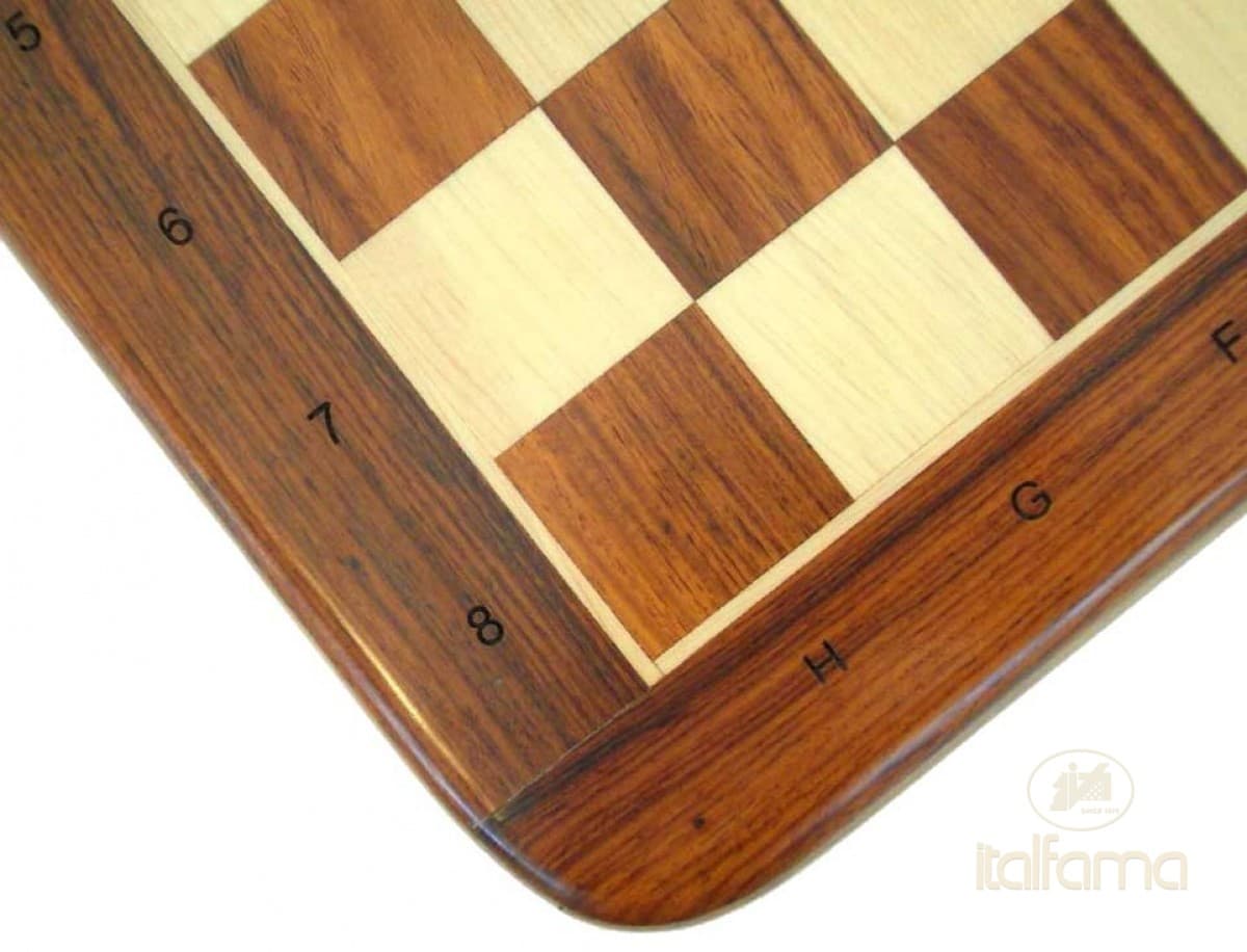 Italfama ACACIA WOOD CHESS BOARD WITH LETTERS AND NUMBERS